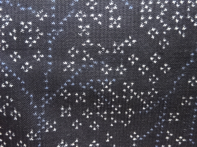 JAPANESE KIMONO / ANTIQUE ABSTRACT TREE PATTERN WOVEN DORO OSHIMA TSUM